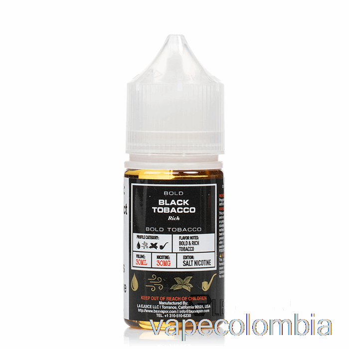 Vape Desechable Tabaco Negro - Serie Sal Bsx - 30ml 50mg